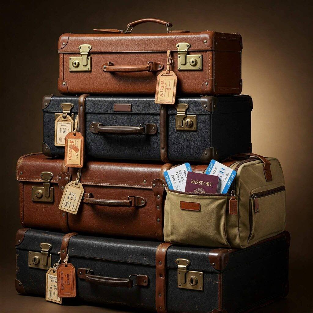 Packed suitcases ready for a trip
